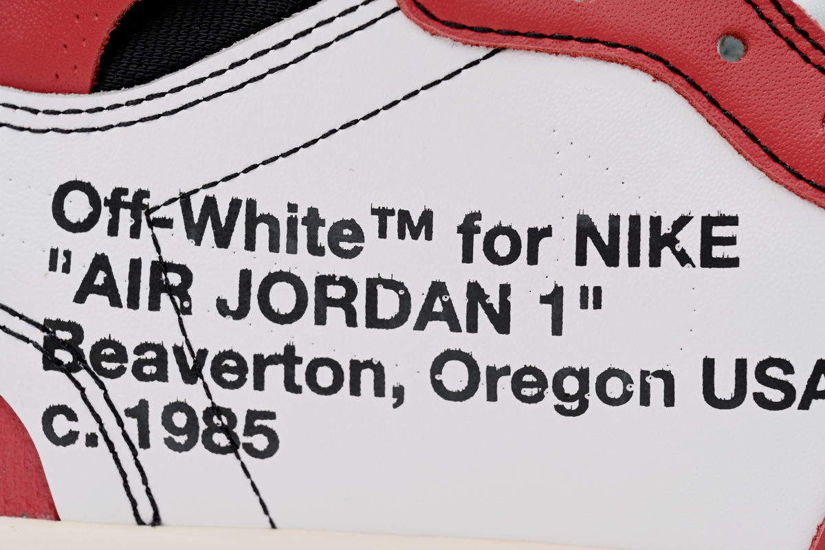 TOP Version OFF-WHITE x Air Jordan 1 High OG 10X Chicago AA3834-101