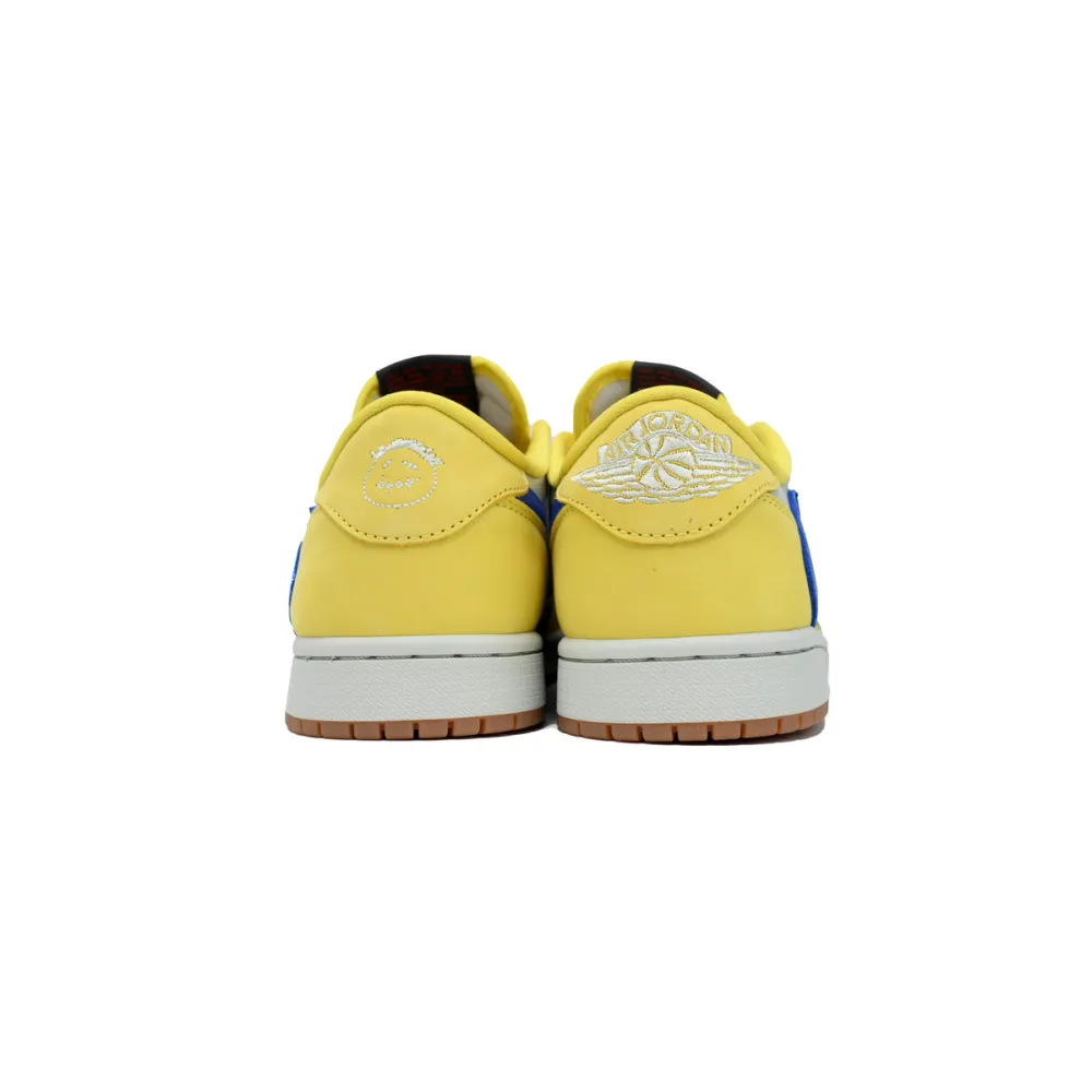 TOP Version Travis Scott x Air Jordan 1 Low OG Canary DZ4137-700