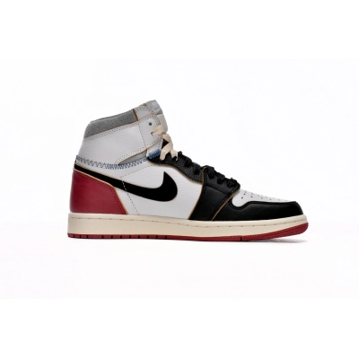 TOP Version Union X Air Jordan 1 OG Hi Retro Black Toe BV1300-106 02