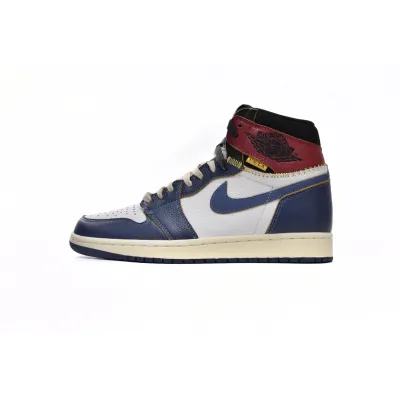 TOP Version Union X Air Jordan 1 OG Hi Retro Blue Toe BV1300-146 01