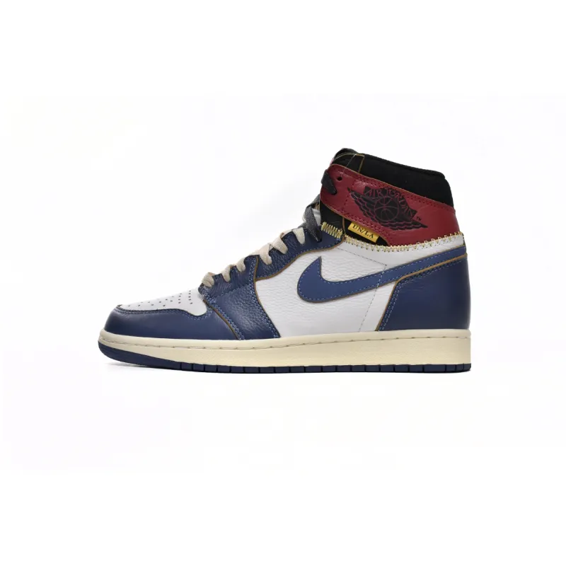 TOP Version Union X Air Jordan 1 OG Hi Retro Blue Toe BV1300-146