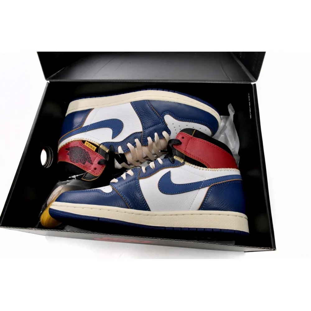 TOP Version Union X Air Jordan 1 OG Hi Retro Blue Toe BV1300-146