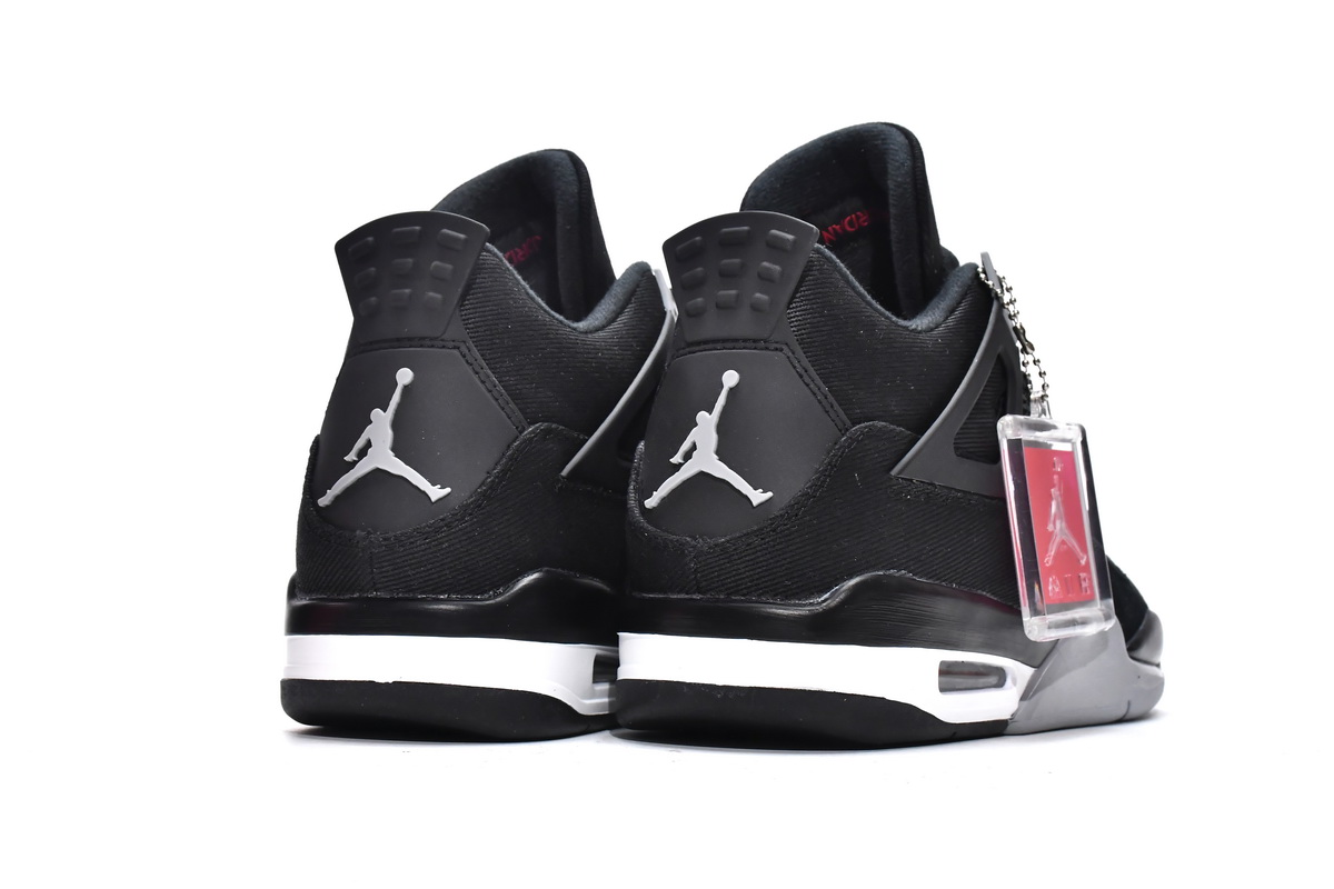 TOP Version Air Jordan 4 Retro Black Canvas DH7138-006 