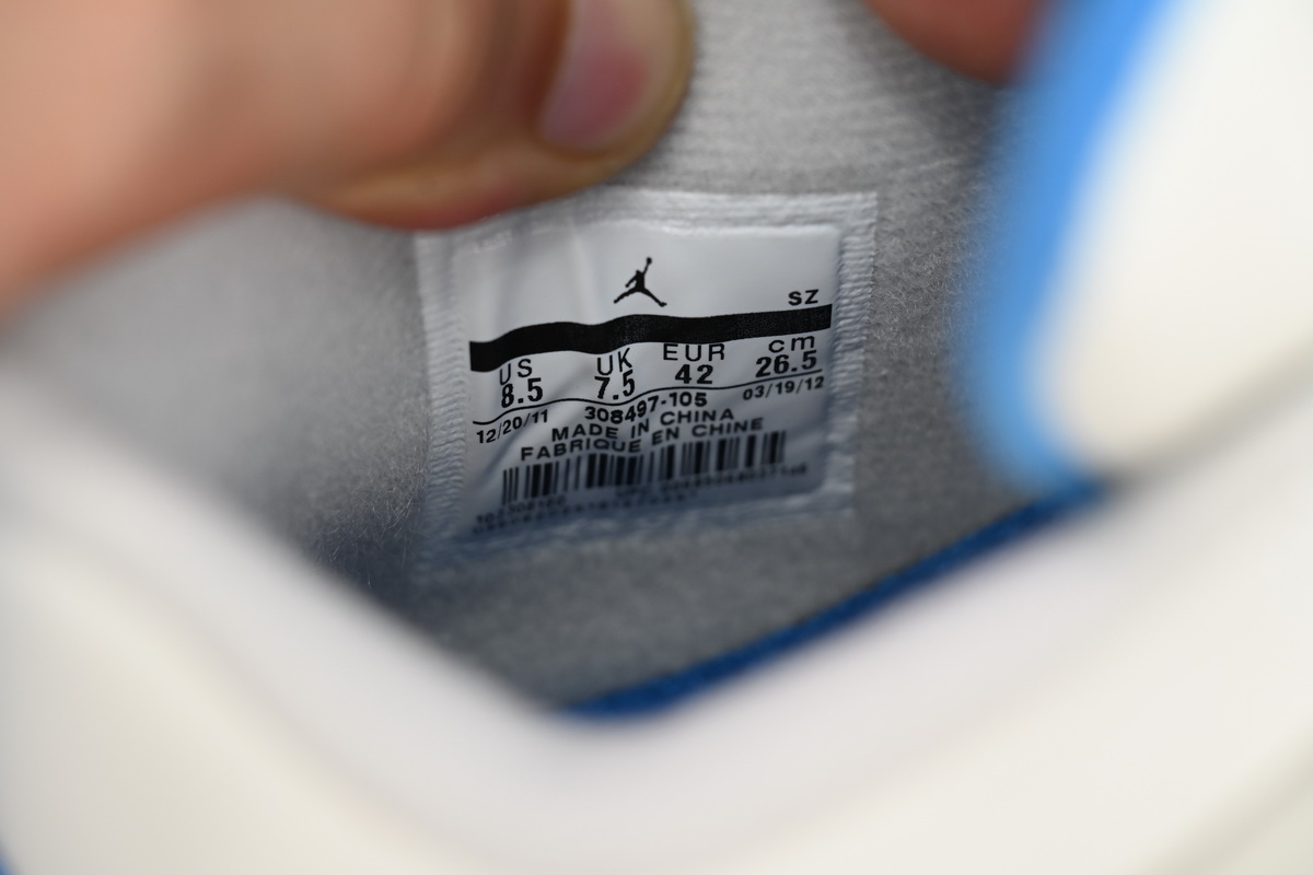 TOP Version Air Jordan 4 Retro Military Blue 308497-105 