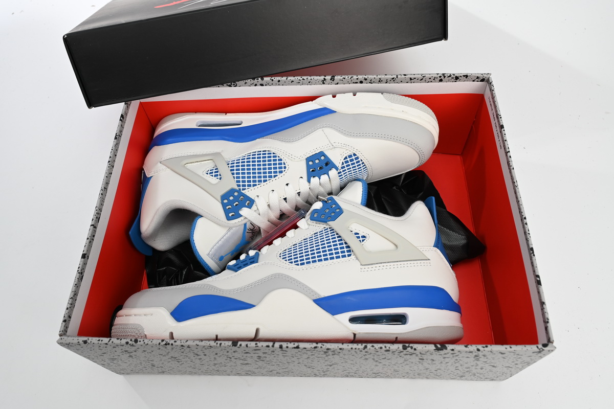 TOP Version Air Jordan 4 Retro Military Blue 308497-105 