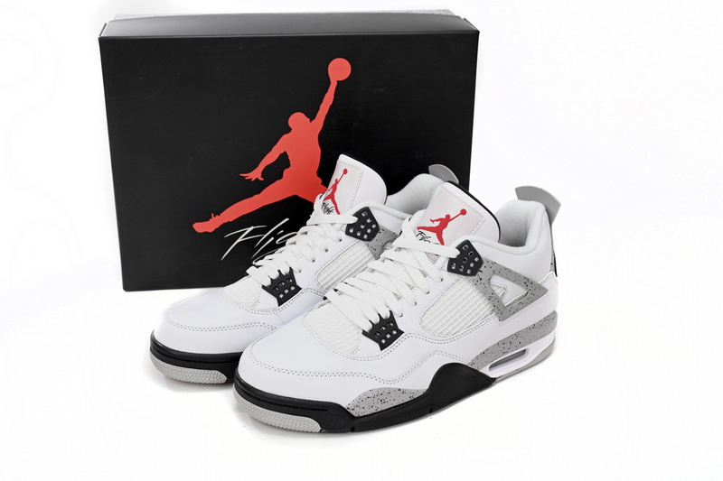 TOP Version Air Jordan 4 Retro White Cement 840606-192