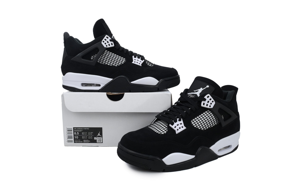 TOP Version Air Jordan 4 Retro White Thunder FQ8138-001