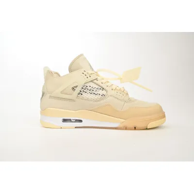TOP Version OFF White x Air Jordan 4 Sail CV9388-100  02