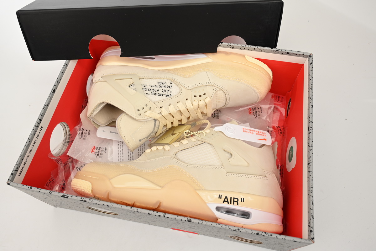 TOP Version OFF White x Air Jordan 4 Sail CV9388-100 