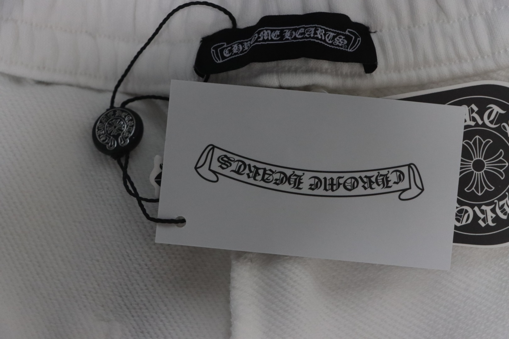  Chrome Hearts 24ss Patch Cross Sanskrit Logo Shorts White