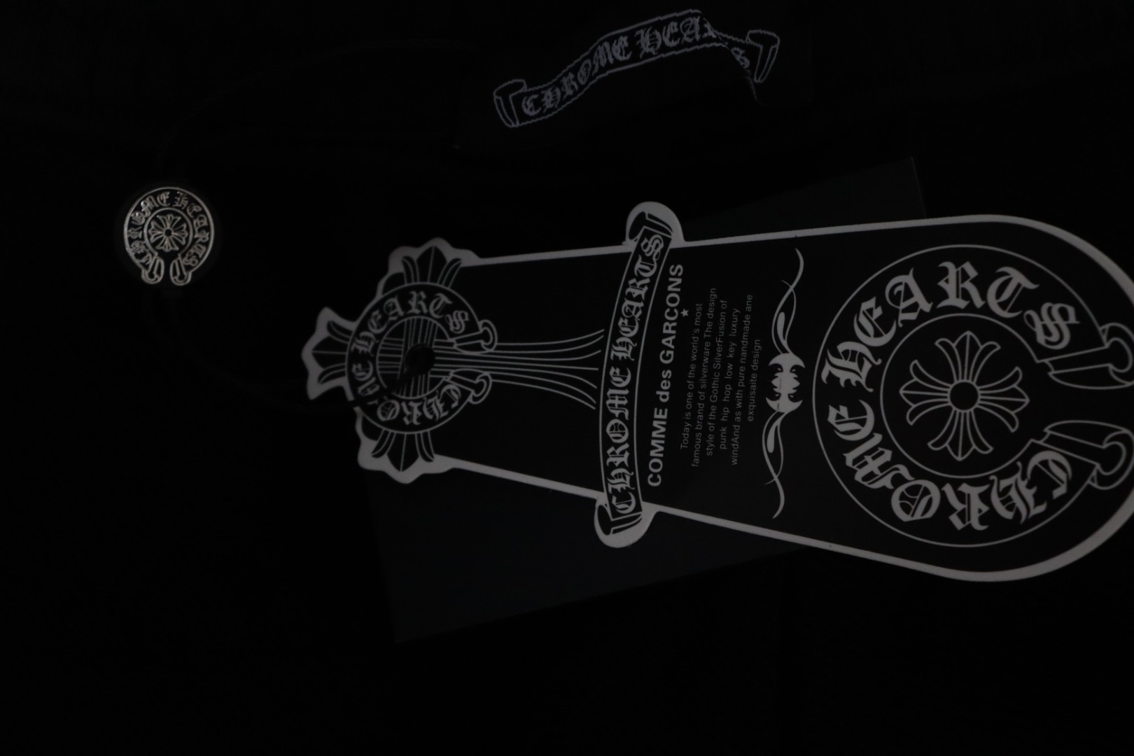 Chrome Hearts 24ss Patch Cross Sanskrit Logo Shorts Black