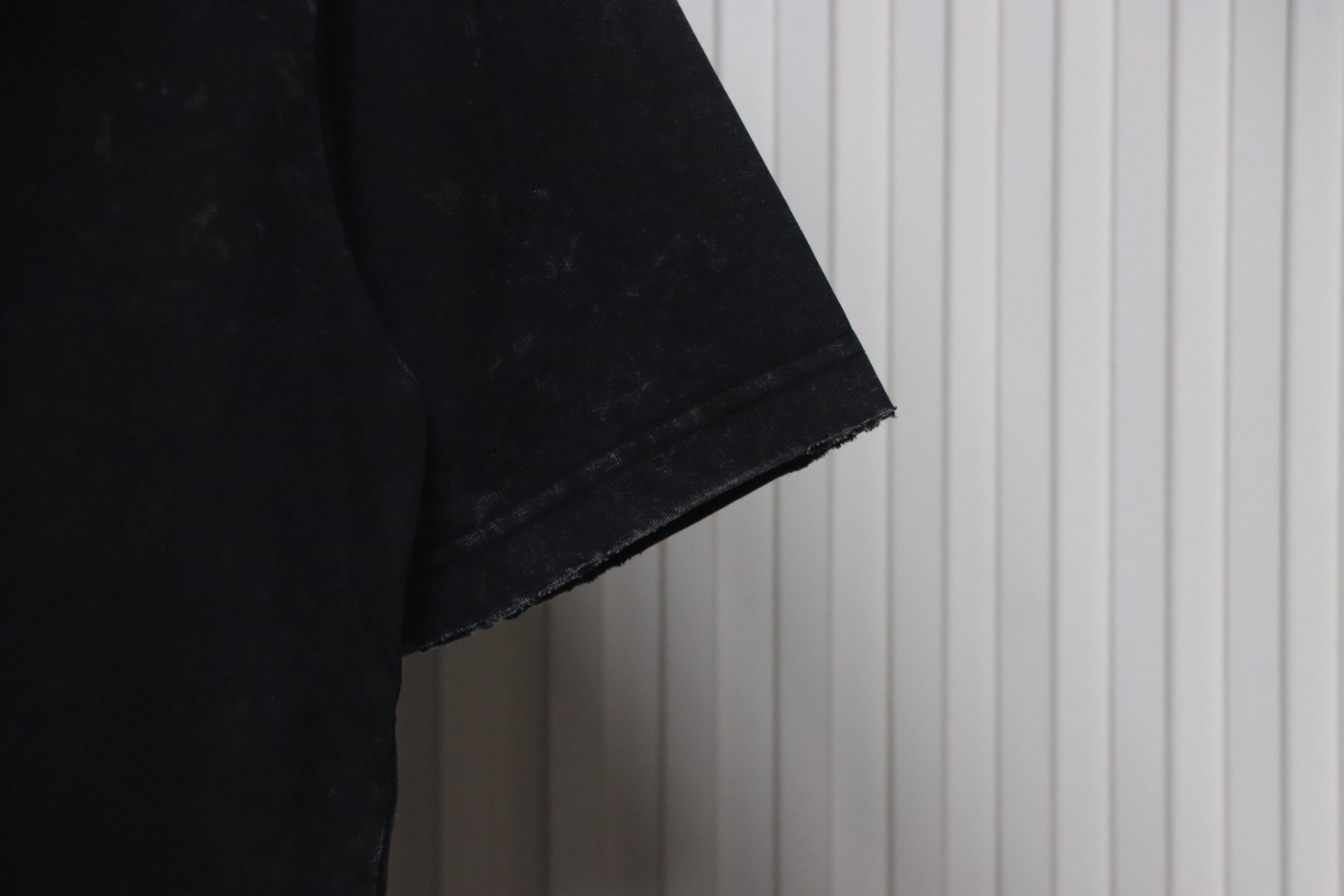 Chrome Hearts 25ss Catwalk Cross Patch Embroidery Washed Burnt Flower T-shirt Black