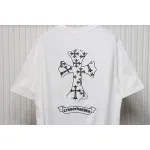 Chrome Hearts 25ss Catwalk Cross Patch Embroidery Washed Burnt Flower T-shirt White