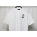 Chrome Hearts 25ss Catwalk Cross Patch Embroidery Washed Burnt Flower T-shirt White