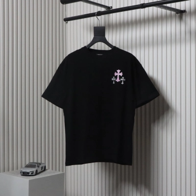 Chrome Hearts 25ss Glitter Logo Print T-shirt Black 01