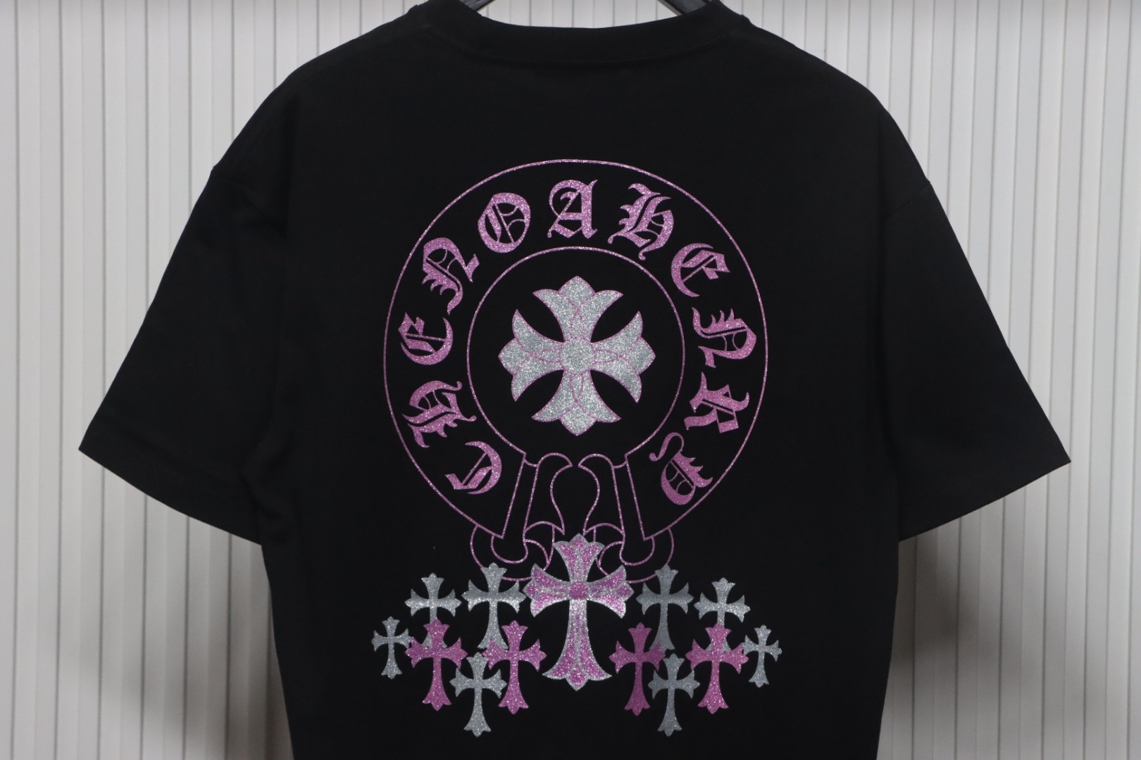 Chrome Hearts 25ss Glitter Logo Print T-shirt Black