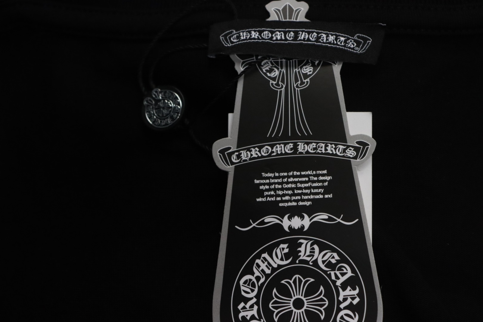 Chrome Hearts 25ss Glitter Logo Print T-shirt Black