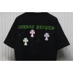 Chrome Hearts 25ss Graffiti Cross Patch Embroidery Washed T-shirt Black