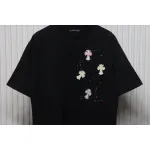 Chrome Hearts 25ss Graffiti Cross Patch Embroidery Washed T-shirt Black