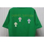 Chrome Hearts 25ss Graffiti Cross Patch Embroidery Washed T-shirt Green