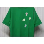 Chrome Hearts 25ss Graffiti Cross Patch Embroidery Washed T-shirt Green