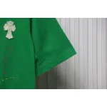 Chrome Hearts 25ss Graffiti Cross Patch Embroidery Washed T-shirt Green