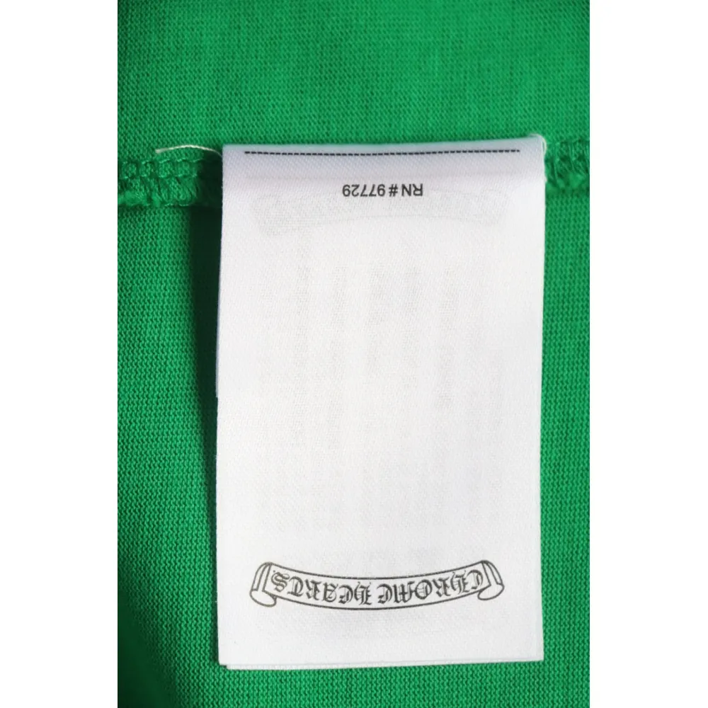 Chrome Hearts 25ss Graffiti Cross Patch Embroidery Washed T-shirt Green
