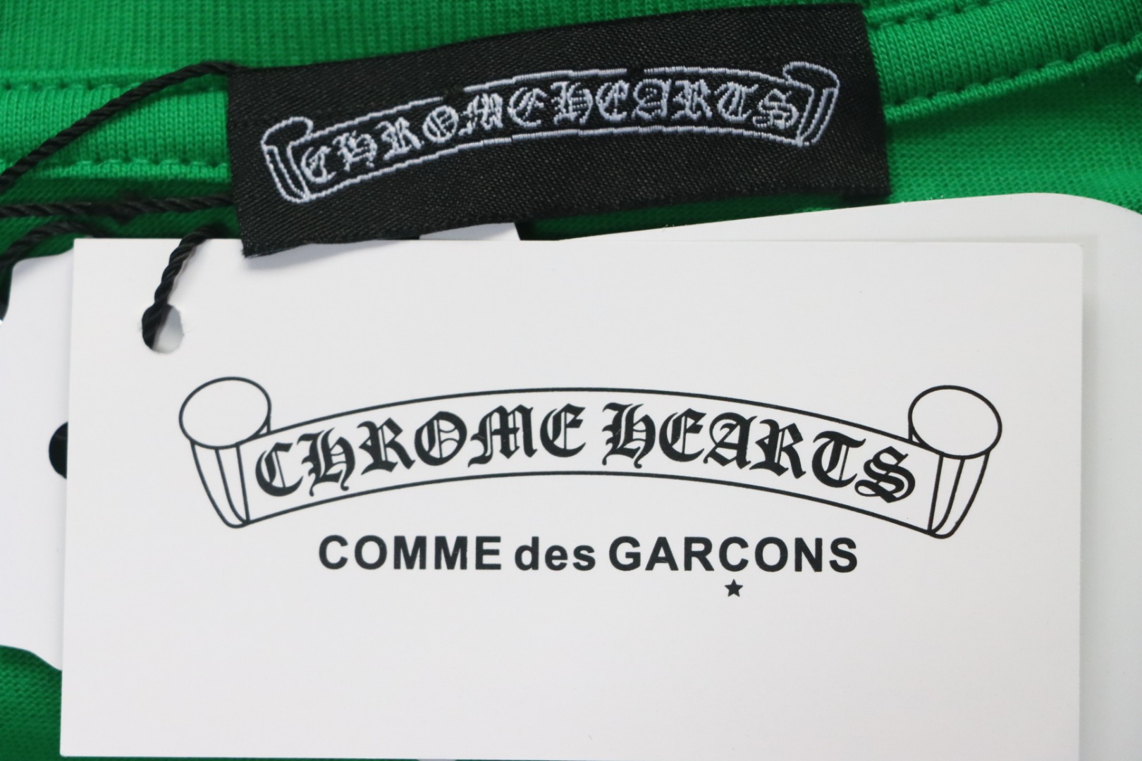 Chrome Hearts 25ss Graffiti Cross Patch Embroidery Washed T-shirt Green