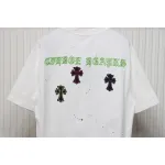 Chrome Hearts 25ss Graffiti Cross Patch Embroidery Washed T-shirt White