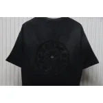 Chrome Hearts 25ss Horseshoe Patch Embroidery Burnout Washed Holes T-shirt Black