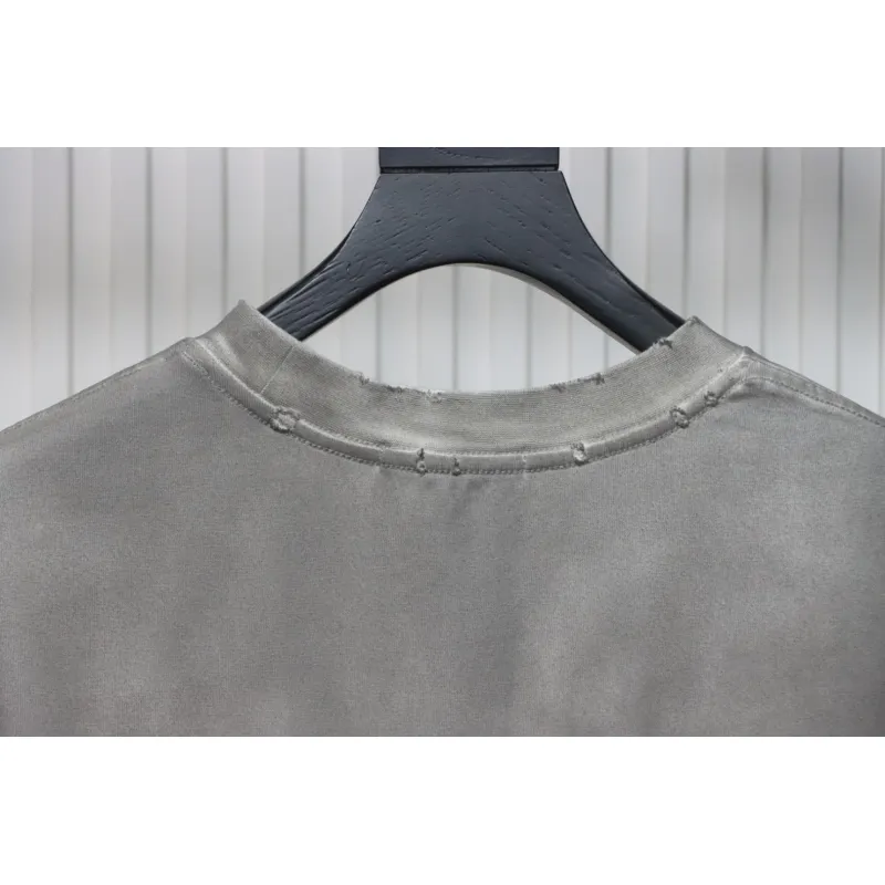 Chrome Hearts 25ss Horseshoe Patch Embroidery Burnout Washed Holes T-shirt White