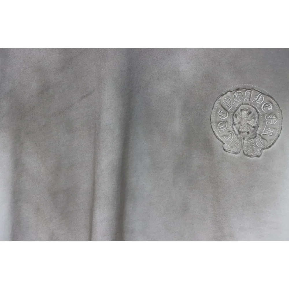 Chrome Hearts 25ss Horseshoe Patch Embroidery Burnout Washed Holes T-shirt White
