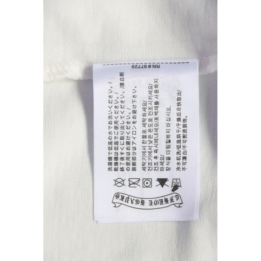 Chrome Hearts 25ss Horseshoe Patch Embroidery Burnout Washed Holes T-shirt White