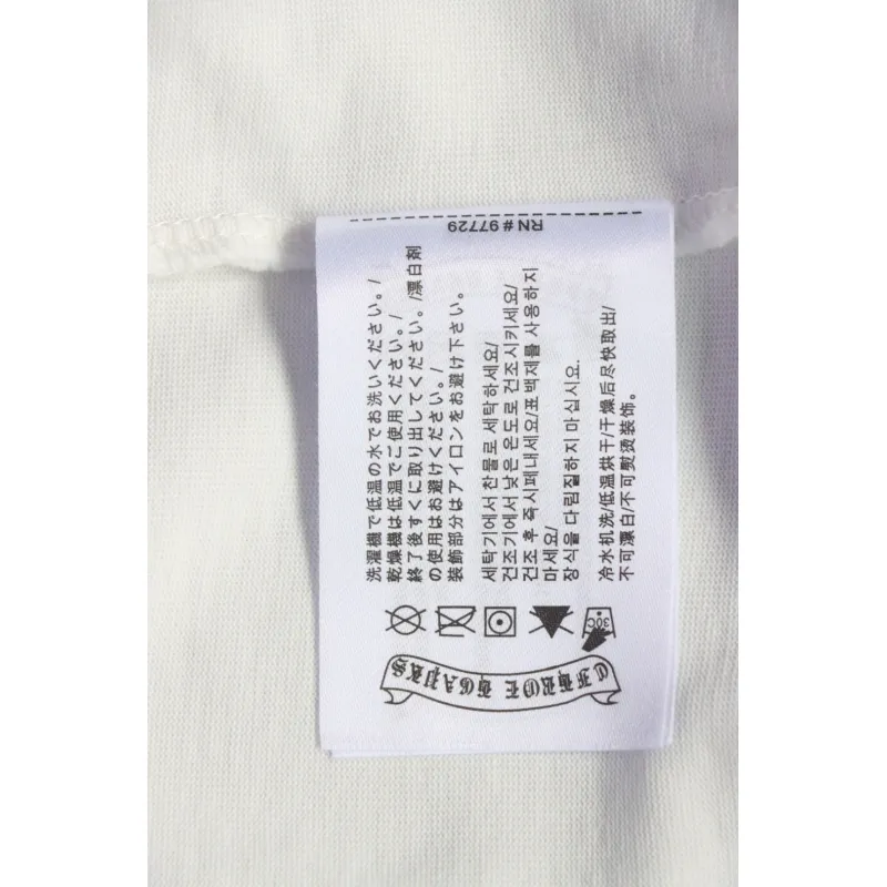 Chrome Hearts 25ss Horseshoe Patch Embroidery Burnout Washed Holes T-shirt White