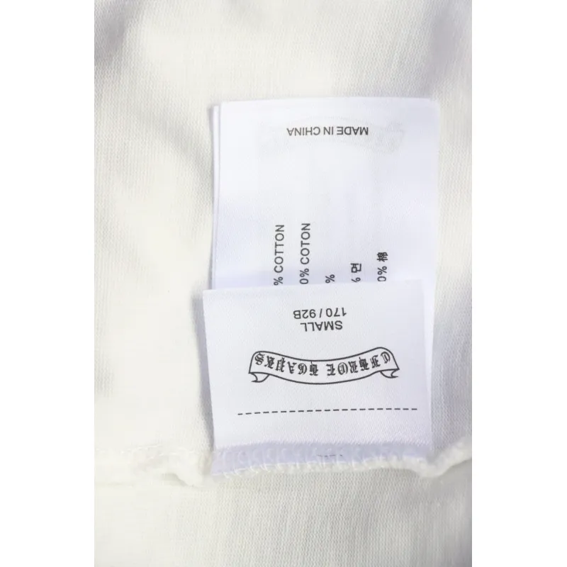 Chrome Hearts 25ss Horseshoe Patch Embroidery Burnout Washed Holes T-shirt White