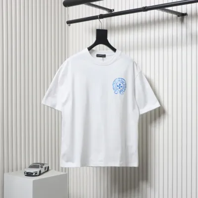 Chrome Hearts 25ss Oil Painting Overlapping Horseshoe Logo T-shirt White 01