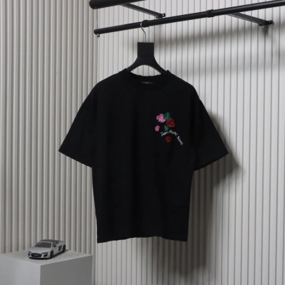 Chrome Hearts 25ss Valentine's Day Patch Embroidery Graffiti T-shirt Black 01