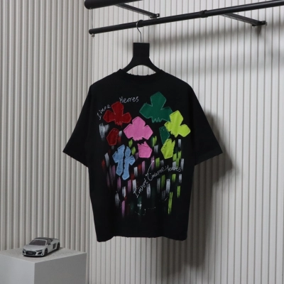 Chrome Hearts 25ss Valentine's Day Patch Embroidery Graffiti T-shirt Black 02