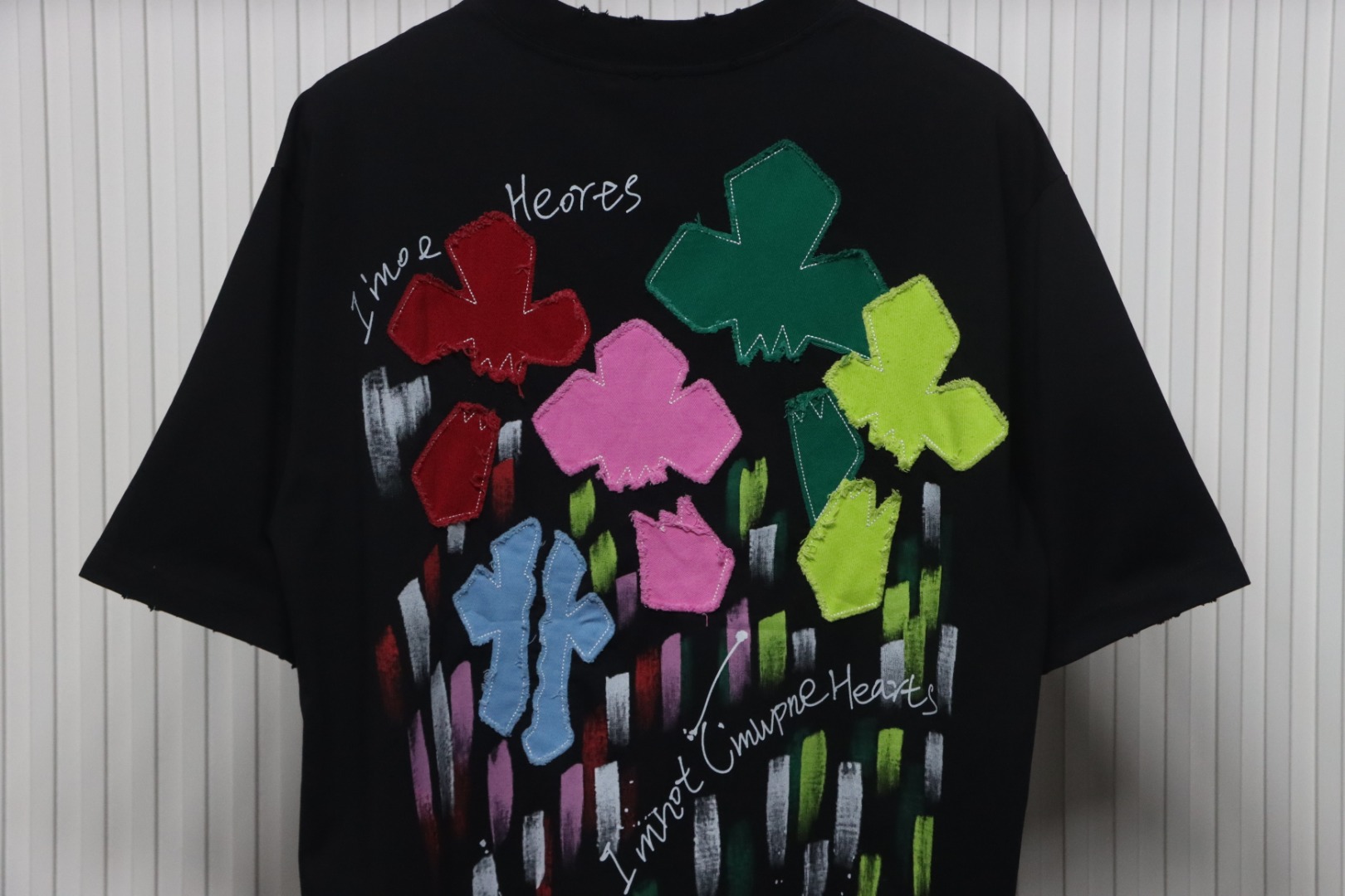 Chrome Hearts 25ss Valentine's Day Patch Embroidery Graffiti T-shirt Black