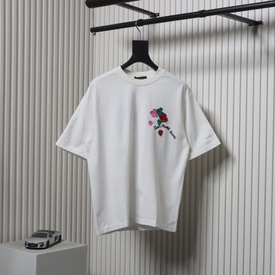 Chrome Hearts 25ss Valentine's Day Patch Embroidery Graffiti T-shirt White