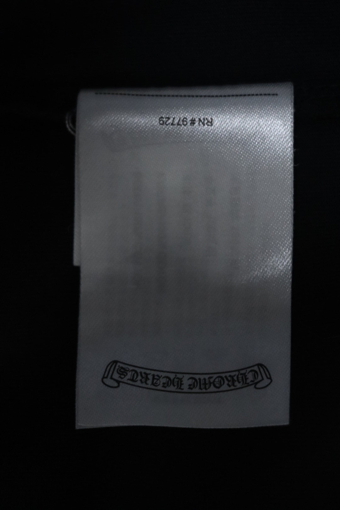 Chrome Hearts 25ss Sanskrit Horseshoe Cross Patch Embroidered Washed T-shirt Black