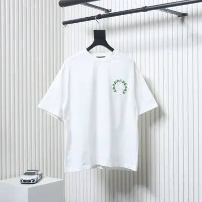 Chrome Hearts 25ss Sanskrit Horseshoe Cross Patch Embroidered Washed T-shirt White 01