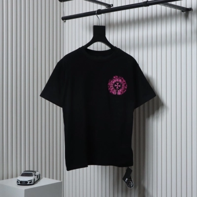 Chrome Hearts CH Fuzzy Horseshoe T-shirt Black 01