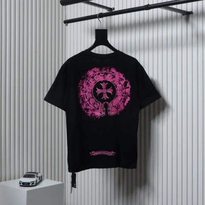 Chrome Hearts CH Fuzzy Horseshoe T-shirt Black 02