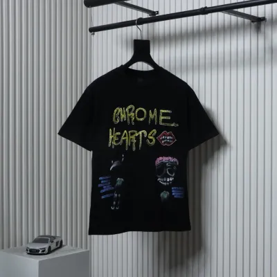 Chrome Hearts CH Graffiti Cartoon T-shirt Black 01