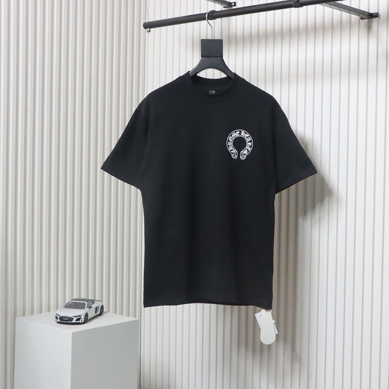 Chrome Hearts Colorful Horseshoe Sanskrit Letter Print T-shirt Black