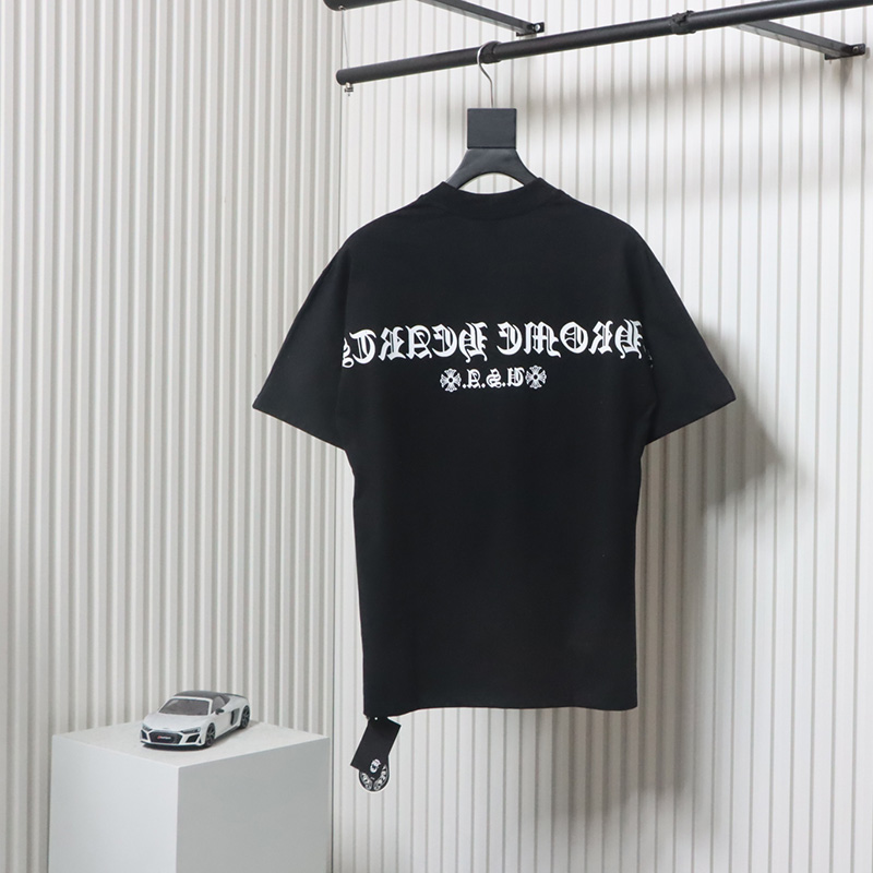 Chrome Hearts Colorful Horseshoe Sanskrit Letter Print T-shirt Black