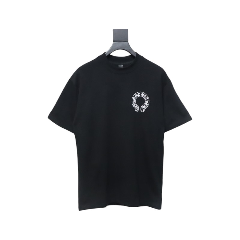 Chrome Hearts Colorful Horseshoe Sanskrit Letter Print T-shirt Black
