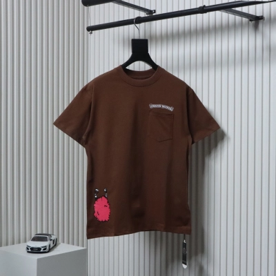 Chrome Hearts Football Graffiti T-shirt Brown 01