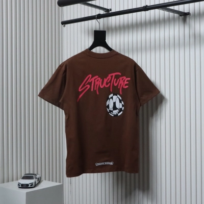 Chrome Hearts Football Graffiti T-shirt Brown 02